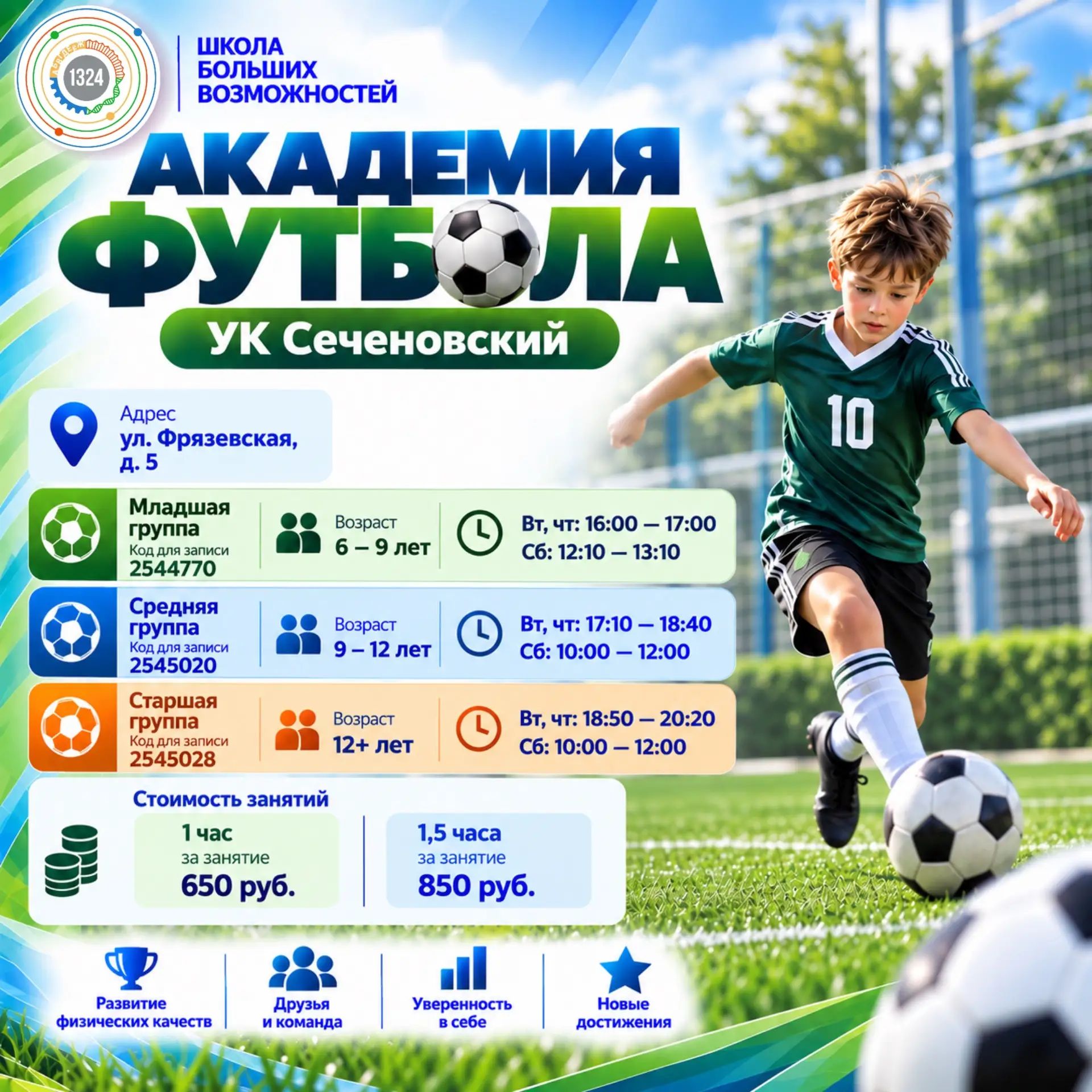 Академия футбола. УК Сеченовский. ст 2026-2027