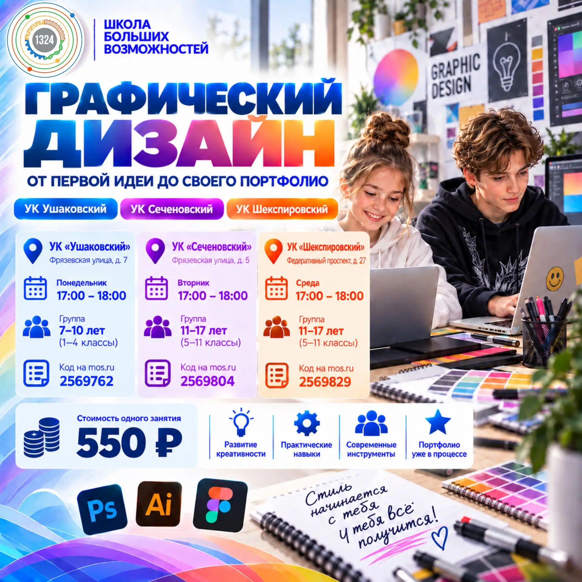 Графический дизайн. От первой идеи до своего портфолио. Сеченовский. 2026-2027